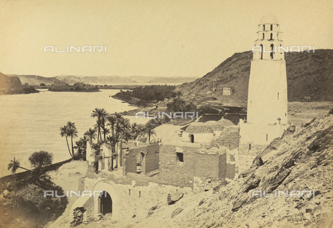 AVQ-A-001437-0025 - "Egypt and Palestine": view of the island of Agilkia with the ruins of a mosque, environs of Philae, Assuan, Egypt - Date of photography: 1857 - Alinari Archives, Florence