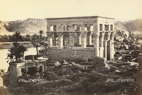 AVQ-A-001437-0044 - "Egypt and Palestine": pavilion of Trajan in the monumental complex of Philae, Island of Agilkia, environs of Assuan, Egypt - Date of photography: 1857 - Alinari Archives, Florence