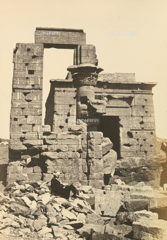 AVQ-A-001437-0066 - "Egypt and Palestine": ruins of the city of Hermonthis with the temple of Cleopatra at Erment, near Thebes, Upper Egypt - Date of photography: 1857 - Alinari Archives, Florence