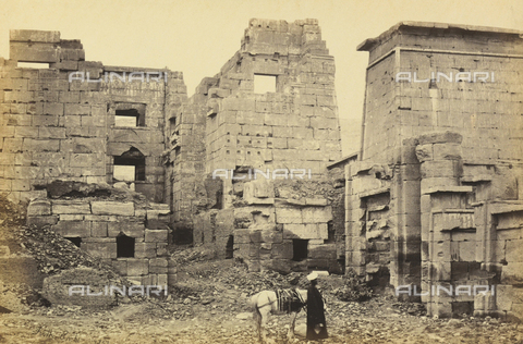 AVQ-A-001437-0072 - "Egypt and Palestine": temple of Ramses III and Medinet Habu, Thebes, Egypt - Date of photography: 1857 - Alinari Archives, Florence