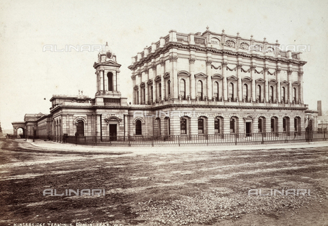 AVQ-A-001504-0030 - Exterior of Kingsbridge Station, Great Southern Railways terminal, in Dublin - Date of photography: 1880 - 1890 ca. - Alinari Archives, Florence