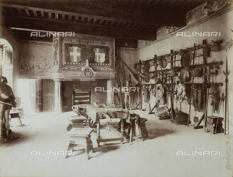 AVQ-A-001553-0014 - The armory of the castle at Issogne, Valle d'Aosta - Date of photography: 1878-1882 ca. - Alinari Archives, Florence