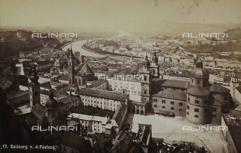 AVQ-A-001614-0013 - La fortezza di Hohensalzburg e veduta della città, Salisburgo - Data dello scatto: 1899 ca. - Archivi Alinari, Firenze