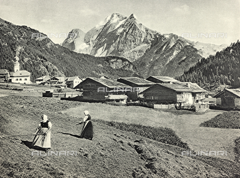 AVQ-A-001889-0019 - Gran Vernel from Gries, a hamlet of Canazei, in the Fassa Valley - Date of photography: 1925-1930 - Alinari Archives, Florence