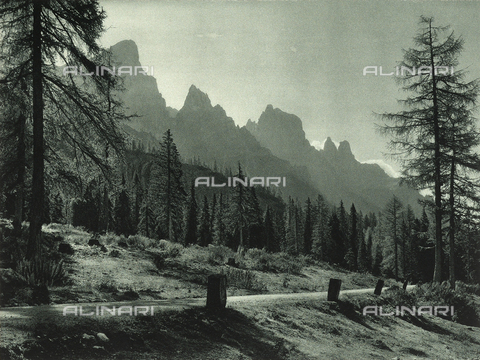 AVQ-A-001889-0055 - The Dolomites Road between the Rolle Pass and San Martino di Castrozza - Date of photography: 1925-1930 - Alinari Archives, Florence