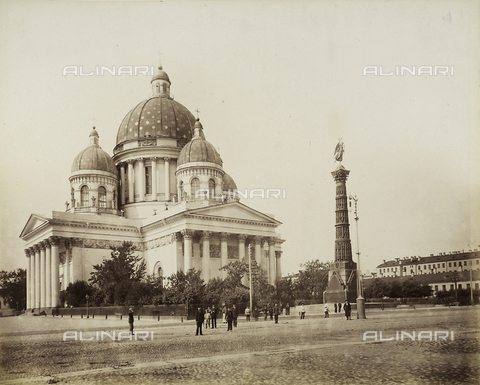 AVQ-A-002408-0011 - Trinity Cathedral and the monument in memory of the Turko-Russian War of 1877-1879, St. Petersburg, Russia - Date of photography: 1890-1900 ca. - Alinari Archives, Florence