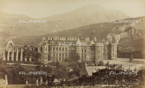 AVQ-A-002803-0003 - Album "Voyage en Ecosse Septembre 1880": View of Holyrood Palace and Holyrood Abbey in Edinburgh - Date of photography: 17/09/1880 - Alinari Archives, Florence