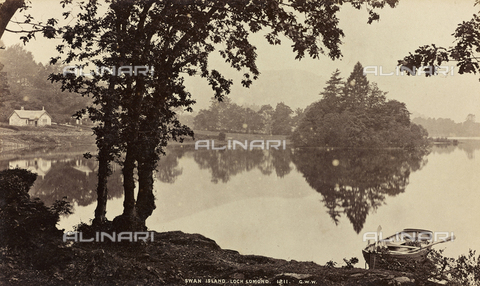 AVQ-A-002803-0017 - Album "Voyage en Ecosse Septembre 1880": The island of Swan Lake Lomond in Scotland - Date of photography: 18/09/1880 - Alinari Archives, Florence