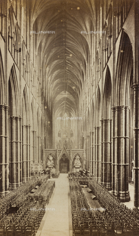 AVQ-A-002803-0040 - Album " Voyage en Ecosse Septembre 1880 ": Inside Westminster Abbey in London - Date of photography: 01/10/1880 - Alinari Archives, Florence