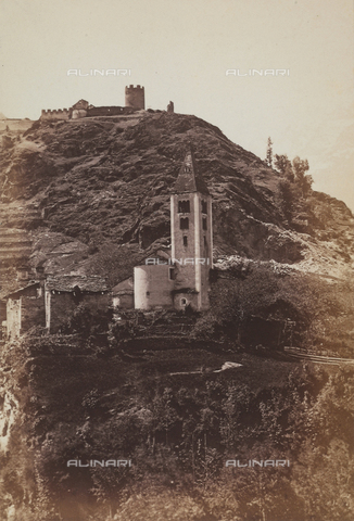 AVQ-A-002868-0018 - View of Villeneuve with the Chà¢tel-Argent, Valle d'Aosta - Date of photography: 1865 - 1868 - Alinari Archives, Florence