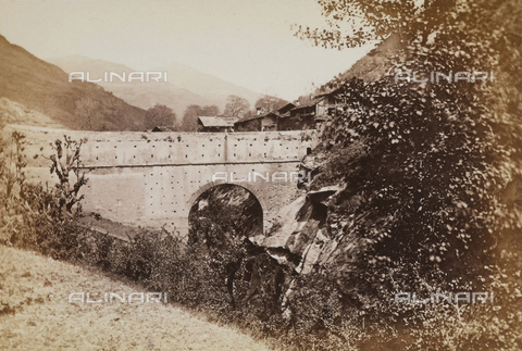AVQ-A-002868-0021 - The Roman bridge-aqueduct of Pont d'Ael, Valle d'Aosta - Date of photography: 1865 - 1868 - Alinari Archives, Florence