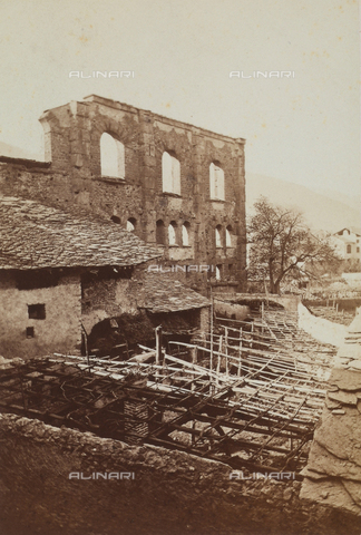 AVQ-A-002868-0030 - Ruins of the Roman theatre of Aosta - Date of photography: 1865 - 1868 - Alinari Archives, Florence