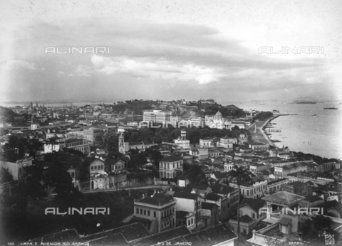 AVQ-A-002898-0003 - View of Rio de Janeiro with Lapa Marina and Rio Branco Avenue - Date of photography: 1910-1920 ca. - Alinari Archives, Florence