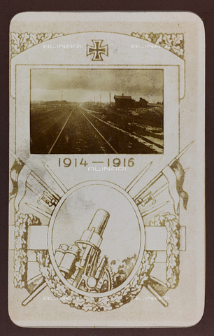 AVQ-A-002988-0001 - First World War: the 'Ukraine in the years 1914-1916 during the invasion of the German army. Railroad tracks - Date of photography: 1914-1916 - Alinari Archives, Florence