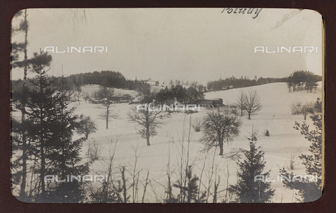 AVQ-A-002988-0026 - First World War: the 'Ukraine in the years 1914-1916 during the invasion of the German army. View with snow - Date of photography: 1914-1916 - Alinari Archives, Florence