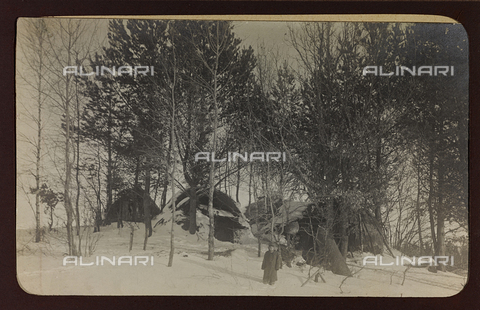 AVQ-A-002988-0040 - First World War: the 'Ukraine in the years 1914-1916 during the invasion of the German army. Landscape with snow - Date of photography: 1914-1916 - Alinari Archives, Florence