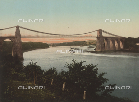 AVQ-A-003133-0042 - The Menai suspension bridge, in Wales - Date of photography: 1900-1910 - Alinari Archives, Florence