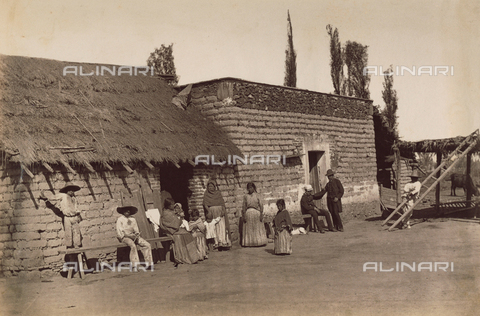 AVQ-A-003434-0021 - Houses near Mexico City - Date of photography: 1880-1890 ca. - Alinari Archives, Florence