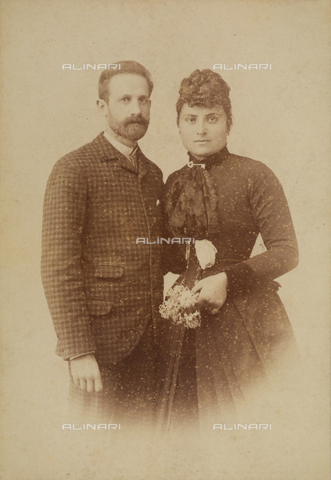 AVQ-A-003523-0071 - Portrait of Giuseppe Incorpora with his wife - Date of photography: 1860-1865 ca. - Alinari Archives, Florence