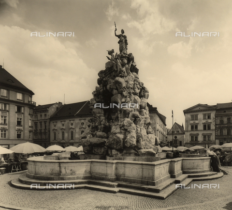 AVQ-A-003560-0005 - Parnas Fountain in Brno, Czech Republic, designed by the architect Fischer von Erlach the Elder - Date of photography: 1937 - Alinari Archives, Florence