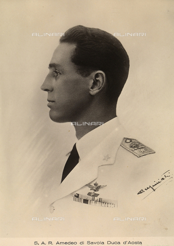 AVQ-A-003668-0007 - Profile of Amedeo of Savoia Duke of Aosta - Date of photography: 1940 ca. - Alinari Archives, Florence