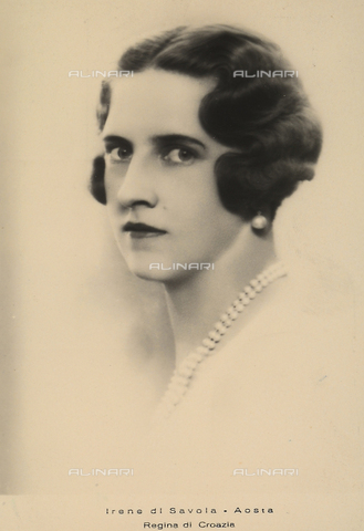 AVQ-A-003668-0009 - Portrait of the Queen of Croatia, Irene of Savoia - Date of photography: 1940 ca. - Alinari Archives, Florence