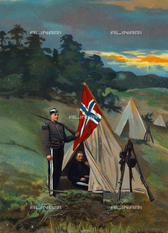 AVQ-A-003730-0212 - Norwegian military camp - Date of photography: 1900 ca. - Alinari Archives, Florence