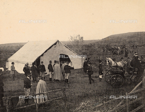 AVQ-A-003771-0011 - Base camp set up during a fox hunt at Ponte Nomentano, near Rome - Date of photography: 04/12/1896 - Alinari Archives, Florence