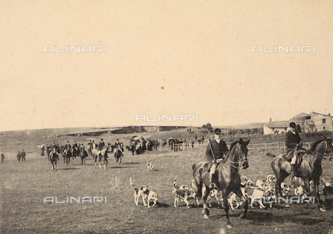 AVQ-A-003771-0061 - Fox hunting in the countryside around Centocelle, near Rome - Date of photography: 11/03/1897 - Alinari Archives, Florence