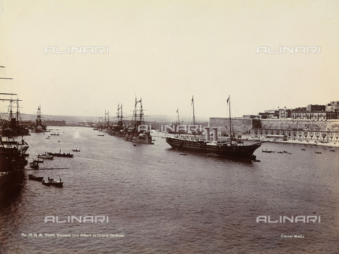 AVQ-A-003805-0031 - The ship Victoria and Albert in the Grand Harbour of Malta - Date of photography: 1910 ca. - Alinari Archives, Florence