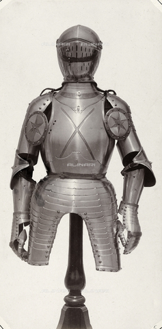 AVQ-A-003863-0005 - The upper part of a sixteenth century suit of armor of the Emperor Maximilian I, preserved in Austria - Date of photography: 1859 - Alinari Archives, Florence