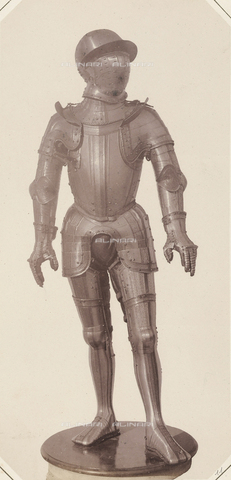 AVQ-A-003863-0011 - Full-length sixteenth century suit of armor of Philip II, King of Spain, preserved in Austria - Date of photography: 1859 - Alinari Archives, Florence