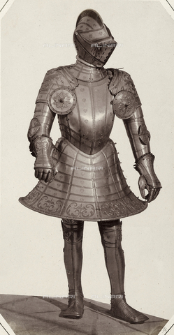 AVQ-A-003863-0018 - A sixteenth century suit of armor of the Archduke Ferdinand, count of Tyrol, preserved in Austria - Date of photography: 1859 - Alinari Archives, Florence