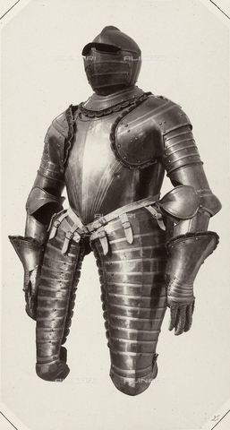 AVQ-A-003863-0025 - A seventeenth century suit of armor that belonged to Cardinal Andrew of Austria, preserved in Austria - Date of photography: 1859 - Alinari Archives, Florence