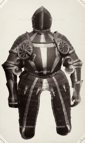 AVQ-A-003863-0037 - Upper part of a sixteenth century suit of armor, belonging to duke Ulrich of Wà¼rtemberg, preserved in Austria - Date of photography: 1859 - Alinari Archives, Florence
