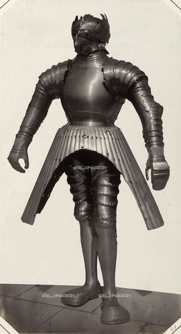 AVQ-A-003863-0041 - A fifteenth century suit of armor that belonged to Angeblich Albrecht Achilles Margravio of Brandeburg, preserved in Austria - Date of photography: 1859 - Alinari Archives, Florence