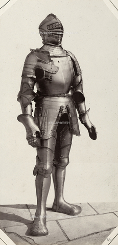 AVQ-A-003863-0046 - A sixteenth century suit of armor that belonged to Friedrich III, count of Fà¼rstenberg, preserved in Austria - Date of photography: 1859 - Alinari Archives, Florence