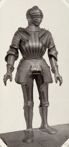 AVQ-A-003863-0047 - A sixteenth century suit of armor that belonged to Friedrich, count of Zollern, preserved in Austria - Date of photography: 1859 - Alinari Archives, Florence