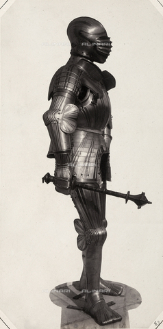 AVQ-A-003863-0049 - Sixteenth century suit of armor that belonged to Matthew, Archbishop of Salisburg, preserved in Austria - Date of photography: 1859 - Alinari Archives, Florence