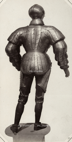 AVQ-A-003863-0054 - View from behind of the sixteenth century suit of armor that belonged to Baron William of Rogendorf, preserved in Austria - Date of photography: 1859 - Alinari Archives, Florence