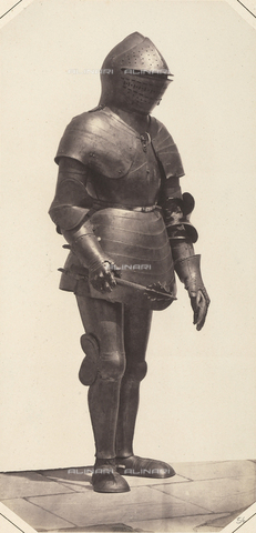 AVQ-A-003863-0056 - Sixteenth century suit of armor that belonged to Sigmund of Kà¶nigsfeld, preserved in Austria - Date of photography: 1859 - Alinari Archives, Florence