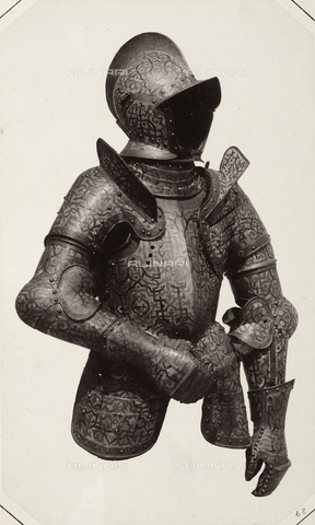 AVQ-A-003863-0068 - Upper part of the seventeenth century suit of armor that belonged to Niclas Christoph von Radzivil, preserved in Austria - Date of photography: 1859 - Alinari Archives, Florence