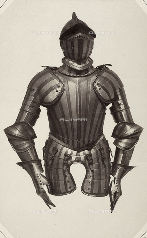 AVQ-A-003864-0007 - Upper part of the sixteenth century armor of Sebastiano Venieri Doge di Venezia, preserved in Austria - Date of photography: 1862 - Alinari Archives, Florence