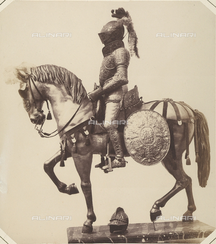 AVQ-A-003864-0013 - Barding for a horse and the armor of Alessandro Farnese, Duke of Parma, preserved in Austria - Date of photography: 1862 - Alinari Archives, Florence