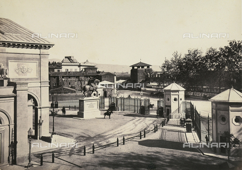 AVQ-A-003967-0002 - "Esposizione Italiana of 1861": entrance to the building where the show was held - Date of photography: 1861 - Alinari Archives, Florence