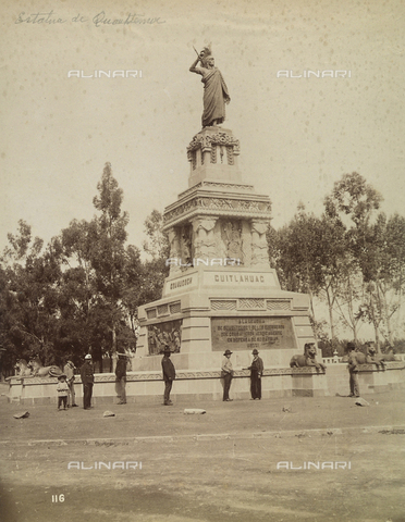 AVQ-A-004052-0009 - Commemorative monument to the Aztec King Quauhtemoc, in Mexico - Date of photography: 1890 ca. - Alinari Archives, Florence