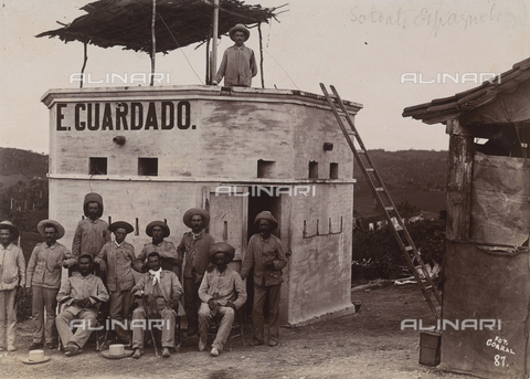 AVQ-A-004053-0088 - 'Antilles': Spanish soldiers in a military camp in Havana - Date of photography: 1910-1920 ca. - Alinari Archives, Florence