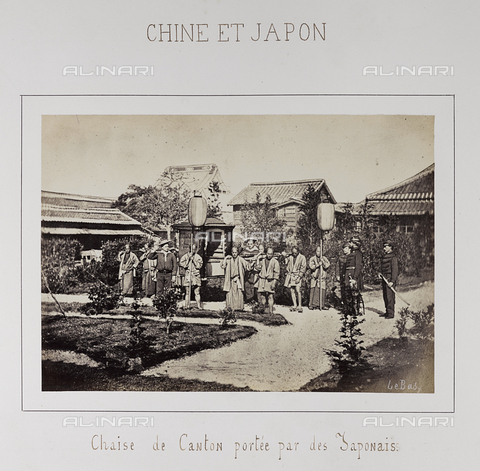 AVQ-A-004363-0008 - Album "J. D.": sedan chair of Guangzhou transported by a group of Japanese - Date of photography: 1866 - Alinari Archives, Florence