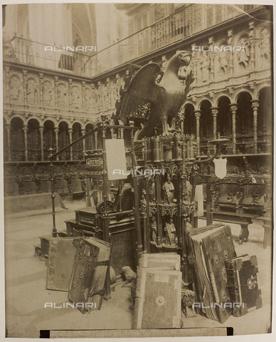 AVQ-A-004640-0028 - Album " Toledo ": Pulpit in the choir of the Cathedral of Toledo - Date of photography: 1880-1890 - Alinari Archives, Florence