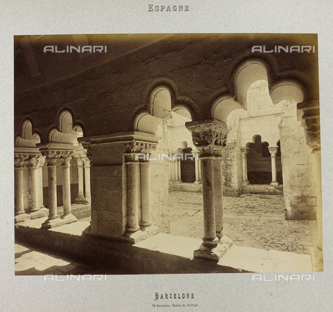 AVQ-A-004816-0023 - Album " Barcelone 1888 ": Cloister of the monastery of Sant Pau del Camp in Barcelona - Date of photography: 1888 - Alinari Archives, Florence